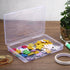 PATIKIL Clear Storage Box with Hinged Lid, 4 Pack of 9x6x1.2 inch Plastic Stackable Organizer Containers for Beads,