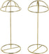 MyGift Set of 2 Brass Tone Metal Wire Table Standing Hat Racks, 14 Inch Tall Tabletop Wig Display Cap Storage