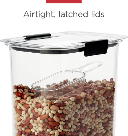 Rubbermaid Brilliance Airtight Cereal Food Storage Container, Shatterproof, BPA-Free, 32oz Capacity