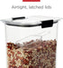 Rubbermaid Brilliance Airtight Cereal Food Storage Container, Shatterproof, BPA-Free, 32oz Capacity