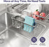 SWTYMIKI Sponge Holder for Kitchen Sink, Movable Kitchen Sink Caddy with Compact Size Rustproof and Waterproof Hanging