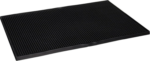 Update International BSM-1218BK Rubber Bar Service Mat, 18" x 12"