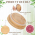 12 12 Jars(2.64 Inches) Uiifan Pcs Yogurt Jar Lids Reusable Bamboo Wooden Mandala Pattern Lids Compatible with Oui