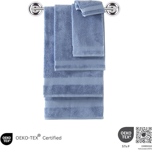 6 Set, 100% 16"x27"(Blue) Classic Turkish Towels CTT - Premium Piece Hand Towels Turkish Cotton, Quick Dry & Comfy