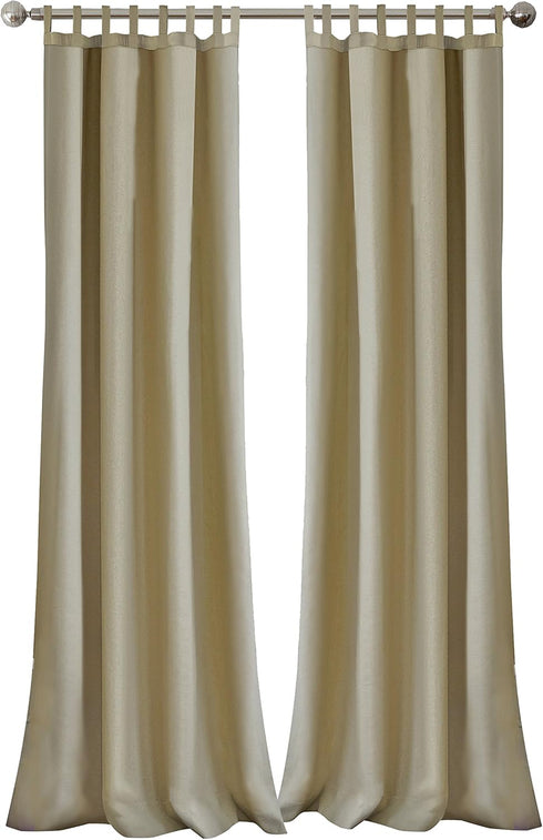 Elrene Home Fashions Matine Weatherproof Tab-Top Indoor/Outdoor Curtain Panel, 52”W x 108”L, Taupe