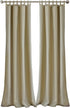 Elrene Home Fashions Matine Weatherproof Tab-Top Indoor/Outdoor Curtain Panel, 52”W x 108”L, Taupe