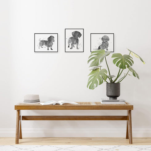 Summit Designs Dachshund Wall Art Set of 4 (8x10) Unframed Prints – Cute Dog-Themed Decor for Kids’ Rooms and Dog Lovers