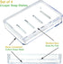Youngever 4 Pack Soap Holders, Detachable Clear Bar Soap Dish for Shower, Sink Bathroom