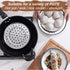 Round Steamer Rack, 1pcs with Silicone Liners, Stainless Steel Food Steamer Basket for Cooking Vegetables