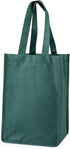 TRUE 4 Bottle Non Woven Wine Bag Tote, Green