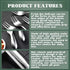 Cheese Butter Spreader Knives Set, 16 Pieces Stainless Steel Multipurpose Butter Knives, Slicer, Tongs, Forks