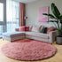 5ft, ONASAR Blush Round Area Rugs Soft Bedroom Circle Rug Mats for Kids Girls Teen Room, Fluffy Plush Shaggy Carpet