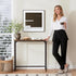 Tujurich 29.5" 9.4" 29.5" Narrow Entryway Console Table & Sofa Side Table - Industrial Hallway Table for Small Spaces