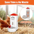 2 Pack Chicken Grit and Oyster Shell Feeder, Automatic PVC Chicken Feeder with Visual Window and Lid, Hanging Chicken