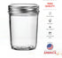 Glass Regular Mouth Mason Jars, 12 Pack, 8 Ounce Jars with Silver Metal Airtight Lids for Food Storage