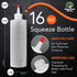 7-Pack Plastic Squeeze Bottles for Sauces, 16oz, BPA Free, with Cap