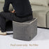 45x45 Louis Donn Unstuffed Square Pouf Ottoman Cover Footstool for Storage Washable Small Bean Bag Cotton and Linen