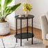 Storage,2-Tier Nursery,1 Small Modern Oval Side Table with Side Tables Living Room,Sturdy Nightstand for Small Space