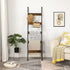 5-Tier BF52CJ01 HOOBRO Blanket Ladder, Towel Rack with Hooks, Wall-Leaning Blanket Rack, Decorative Display Ladder