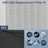 HPA300 HEPA Filter Replacement for Honeywell HPA300 Series Air Purifiers, Replace HRF-R3 (6 True HEPA + 8 Carbon)