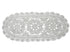 BIBITIME Handmade Crochet Lace Doilies, 10" x 22", Light Grey, Pack of 1 PC for Home Kitchen
