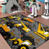 2'5''4' Construction Rugs for Boys Room Play Mat for Cars and Trucks PlayMat Kids Rugs for Playroom Car Carpet for Kids