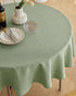 Decorelia 70 Inch(4-6 Faux Linen Rustic Round Tablecloth for Coffee Table, Decorative Waterproof Outdoor Anti-Scratch