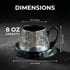 YDDistinct Set (8 oz) Volcanic Ash Titanium Finish Coffee Mug and Saucer | Modern Sculptural Ceramic Cup for Espresso