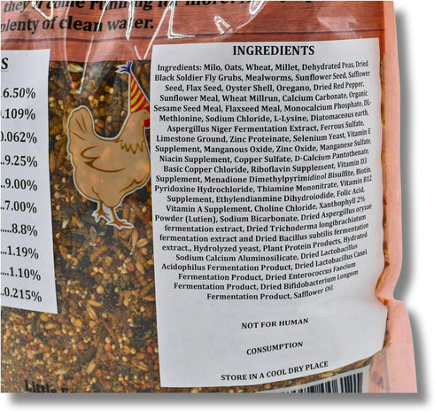 (3 lbs) LITTLE FARMER PRODUCTS Chicken Fun-DOO Non-GMO, Soy-Free Chicken Treat | Premium Poultry Meal Worm, Vegetable