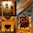 4 Pack Fall Decor Garland with Lights, 40Ft 80LED Enlarged Maple Leaves, Battery Operated Autumn Harvest Decor