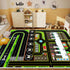 47''x71'' Kids Car Rug Carpet Playmat for Play Toy Cars, Airplane Road Airport Parking Track Rugs Carpet for Playroom