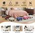 BRIAN & DANY Small Foot Stool Ottoman, Footstool with Legs, Teddy Velvet Foot Rest for Living Room, Bedroom and Office