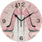 ALAZA Home Decor Butterfly High Heel Shoe Wall Clock, 9.5 inch Round Acrylic, Non Ticking Silent Clock