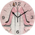 ALAZA Home Decor Butterfly High Heel Shoe Wall Clock, 9.5 inch Round Acrylic, Non Ticking Silent Clock