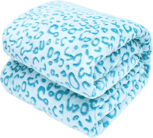 Blue Throw Blanket, Small Soft Cozy Fuzzy Baby Toddler Blankets for Girls
