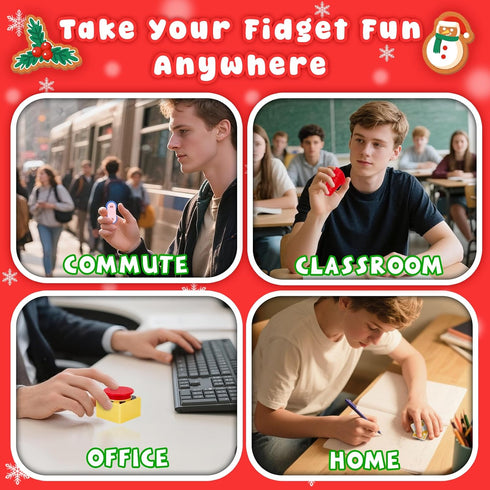 Aodomis 24PCS 3D Printed Fidget Toys, Sensory Toys for Kids with Autism ADHD, Classroom Treasure Box & Calm Down Corner