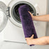 MIULEE U Shaped Toilet Rug for Bathroom - Soft Microfiber Contour Bath Rugs, Non-Slip Rubber Back, Dark Purple