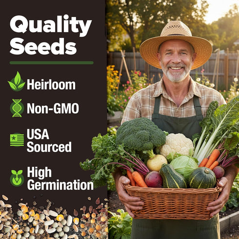 12 HOME GROWN Winter Vegetable Seeds Heirloom,Fall & Winter Vegetable Seeds for Planting Home Garden: Bean, Beet