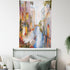 Ambesonne Venice Tapestry - Historical City Vintage Houses Water Canal Venice Italy Oil Painting, 40" X 60", Orange