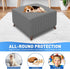MAXIJIN Jacquard Ottoman Cover Slipcovers Folding Storage Stool Furniture Protector Cover Soft Thick Rectangle Foot