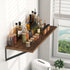 Heimlove 12 Inch 16W 12D Set 2, Deep Floating Shelves for Wall, x Wood Wall Shelves of Walnut Wide Floating Bookshelf