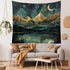 Tapzen Mountain Tapestry Nature Landscape Rocky Mountain Tapestry for Bedroom Aesthetic Forest Scenic Moon Tapestry Wall Hanging Tree Woods Wall Tapestry for Bedroom Living Room (40 x 30 inches)