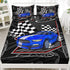 AILONEN Blue Racing Car Fitted Sheet Twin Size, Speed Sports Car Bed