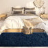 Soft Navy Blue Runner Rugs, 2x4 ft Plush Fluffy Carpets for Bedroom, Shag Furry Area Rug for Living Room Girls Kids Room