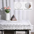 SynHHergyx 35 35 Inch Small Square Tablecloth Lvory Lace Tablecloth Side Table Cover Crochet Tablecloth for Round