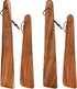 Tebery 4 Pack Small Wood Flipper Teak Wood Spatula Set for Cooking, 10 Inch and 12 Inch Flat Wooden Turner
