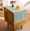 Green Tassel Bedside Tablecloth Nightstand Cover Cloth 15.735.4 Inch Side Table Covers