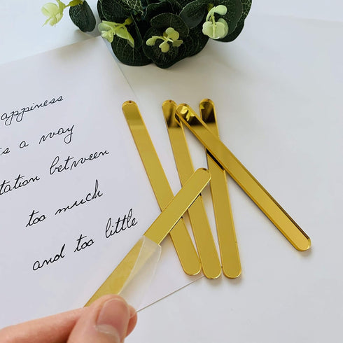 20 Pcs Acrylic Popsicle Sticks for Cakesicle Ice Creamsicle Candy Apple (Mirror Gold)