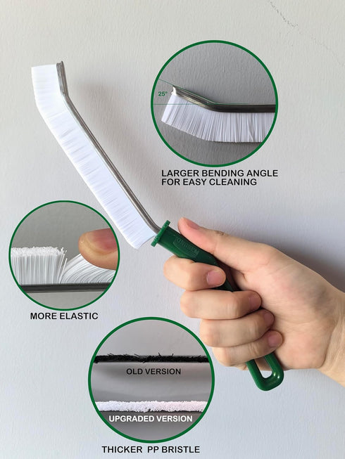 2024 New Multifunctional Gap Brushes - Hard-Bristled Crevice Cleaning Brush Set for Kitchen, Windows, Tiles & Faucets -