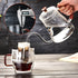 Unbreakable Gooseneck Kettle for Drip Coffee, 20OZ Glass Coffee Kettle with Lid for Stove Top